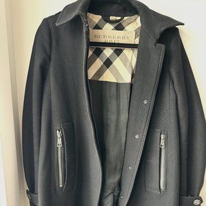 Burberry Brit Elmsby Women's Wool Coat Black Size UK 6/USA 2/ITA 36/GER 2